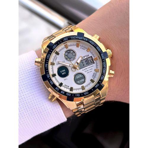 Joefox Çelik Kordon Dijital Ve Analog 2 Yıl Garantili 3 Atm Suya Dayanıklı Erkek Kol Saati JOE.CL08