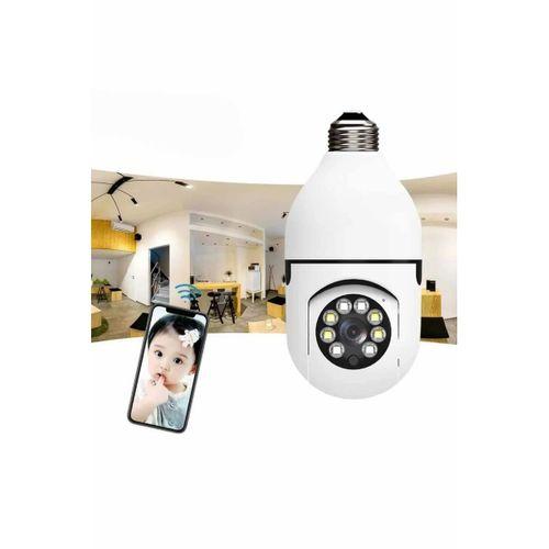 Wifi Güvenlik Kamerası 360 Derece Dönebilen Harekete Duyarlı Gece Görüşlü Ampul