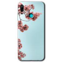 Huawei P smart 2019 Kılıf Baskılı Kapak - Japon Çiçeği +Tam Ekran Koruyucu