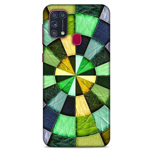 Samsung Galaxy M31 Kılıf Patchwork (36) Glitter Kılıf Yeşil Tonları
