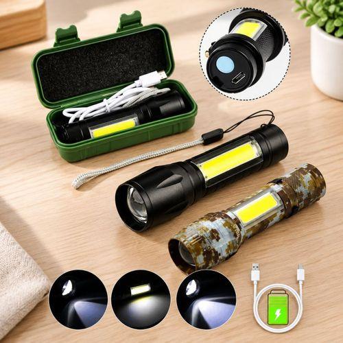 USB Şarjlı El Feneri 2 in 1