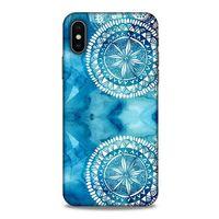 Apple Iphone X Uyumlu Kılıf Mavi Delisi (45) Liquid Air Kılıf Suluboya Motif