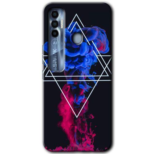 Tecno Spark 7 Pro Kılıf HD Desen Baskılı Arka Kapak - Mekanik Duman 1 + Kırılmaz Cam