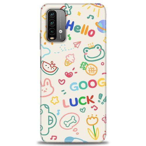 Xiaomi Redmi Note 9 4G Kılıf HD Baskılı Kılıf - Goog Luck + Tam Ekran Koruyucu
