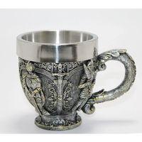 Şövalye Kabartmalı 3d Paslanmaz Çelik Kupa Bardak Alk4477