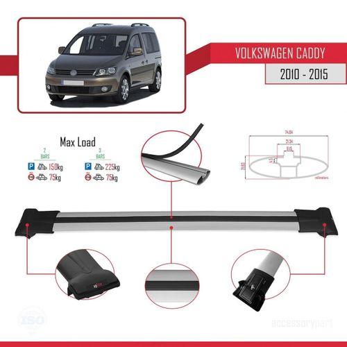 Volkswagen Caddy 2010-2015 Arası ile uyumlu FLY Model Ara Atkı Tavan Barı GRİ