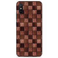 Xiaomi Redmi 9A Kılıf Patchwork (4) Koruma Kılıfı Açık Kahverengi
