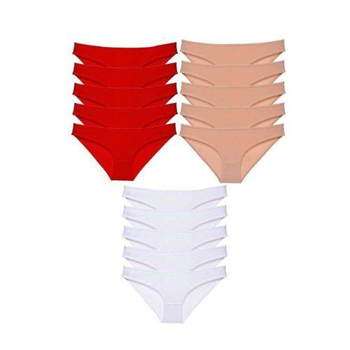 15 Adet Süper Eko Set Likralı Kadın Slip Külot 514