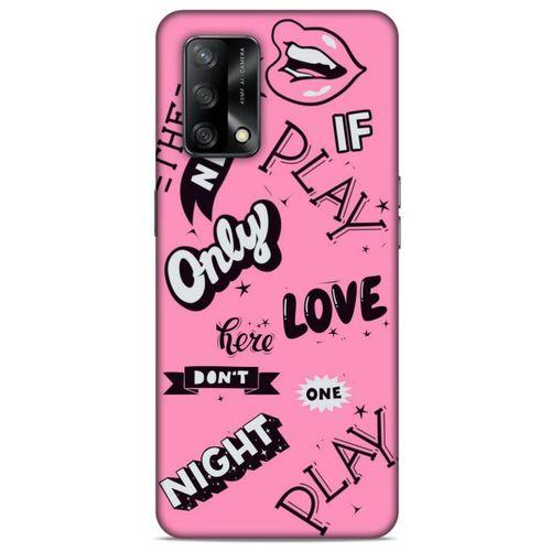 Oppo A74 4G Uyumlu Kılıf Pembe Delisi (42) Rugged Armor Kılıf Tipografi