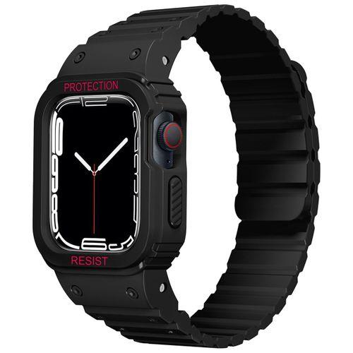 Apple Watch 44mm KRD-142 Airbag Tasarımlı Kasa Koruyuculu Silikon Kordon