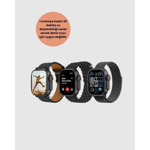 Amoled Ekran 49mm Ultra Tasarım 3 Kordonlu Akıllı Saat