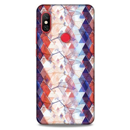 Xiaomi Mi A2 Lite Kılıf Pastel Renkler (3) Kapak Kırmızı Lacivert