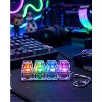 Mekanik Kl.ye Anahtarlık Işıklı Stres Giderici Klik Tuş Oyuncağı Renkli Fidget