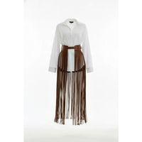 Taba Etek Uzun Püsküllü Suni Deri Etek - Brf1003