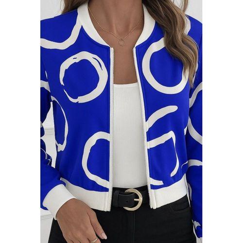 Kadın Uzun Kollu önden Fermuarlı Kısa şardonlu Dalgıç Ceket