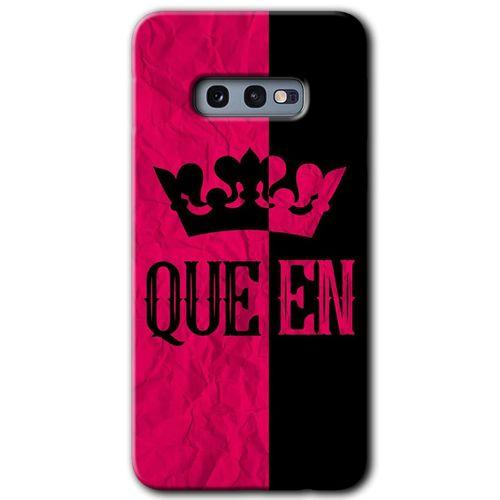 MRCİLETİSİM MRCİLETİSİM Samsung Galaxy S10e Kılıf HD Desen Baskılı Arka Kapak + Temperli Cam - Queen