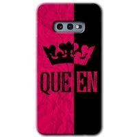 MRCİLETİSİM MRCİLETİSİM Samsung Galaxy S10e Kılıf HD Desen Baskılı Arka Kapak + Temperli Cam - Queen