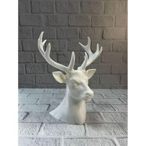 Dekoratif Beyaz Geyik Biblo Salon Ve Raf Dekoru