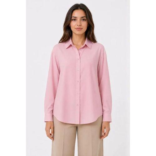 Uzun Kol Gömlek Düğmeli Klasik Yaka Günlük Ve Ofis Şıklığına Uygun - Toz Pembe