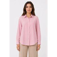 Uzun Kol Gömlek Düğmeli Klasik Yaka Günlük Ve Ofis Şıklığına Uygun - Toz Pembe