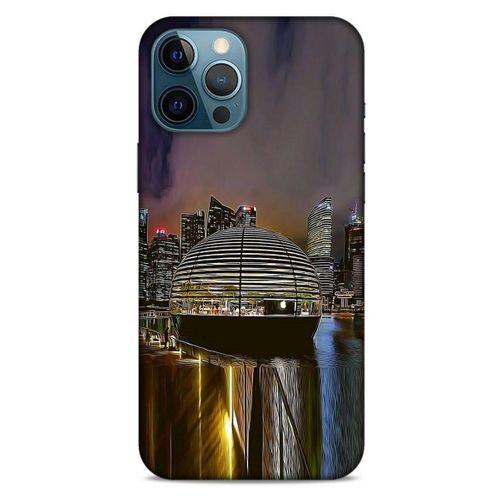 Apple iPhone 12 Pro Max Kılıf Dünya Mimarisi (49) Ultra Silikon Kılıf Apple Marina Bay