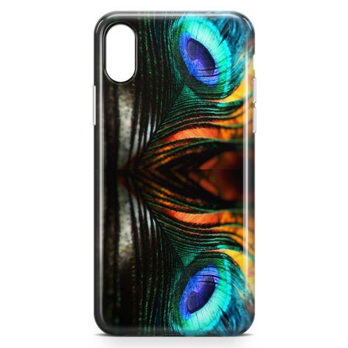 Apple iPhone XS Kılıf Peacock Arka Kapak Koruma Desenli Full Koruyucu