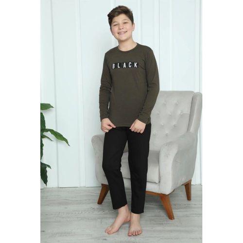 Erkek Çocuk Penye Pijama Takım Haki
