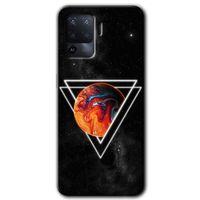 OPPO Oppo Reno 5 Lite Kılıf HD Desen Baskılı Arka Kapak + Temperli Cam - Kızıl Gezegen