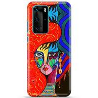 Lopard Huawei P40 Pro Uyumlu Kılıf Sürreal Yüzler ♀ (10) Full Koruma Kılıfı Desenli