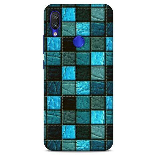 Xiaomi Redmi Note 7 Pro Kılıf Patchwork (27) Tasarımlı Kılıf Turkuaz Siyah