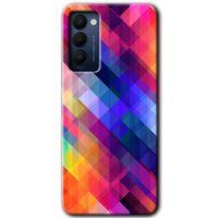 Tecno Camon 18P Kılıf HD Desen Baskılı Arka Kapak - Multi Oblique + Kırılmaz Cam