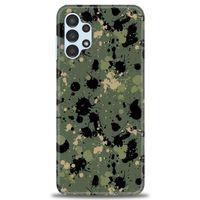 Samsung Galaxy A13 4G Kılıf HD Baskılı Kılıf - Kamuflaj Renkleri + Tam Ekran Koruyucu