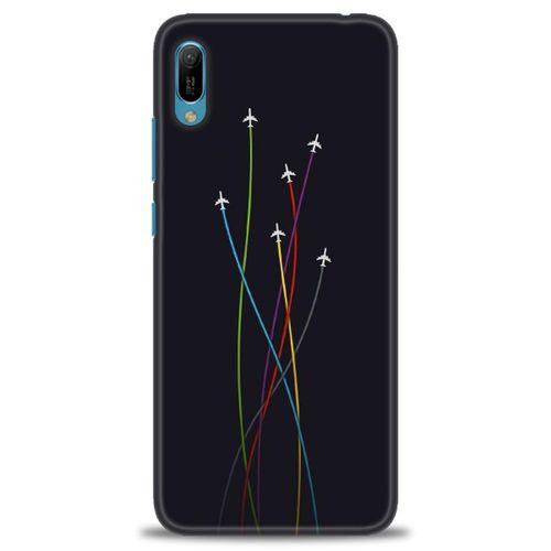 Huawei Y6 2019 Kılıf HD Baskılı Kılıf - Uçaklar + Tam Ekran Koruyucu