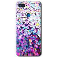 Xiaomi Mi 8 Lite Kılıf HD Desen Baskılı Arka Kapak - Mosaic Fragments Colorfull + Kırılmaz Cam