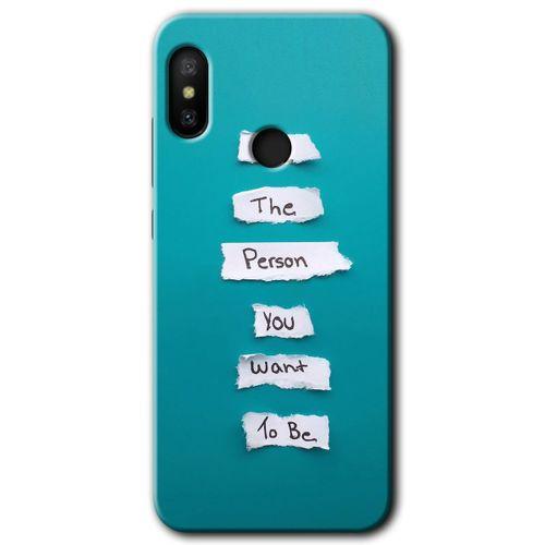 Potkal Hediye Fabrikası Xiaomi Mi A2 Lite Kılıf HD Desen Baskılı Arka Kapak - Want You
