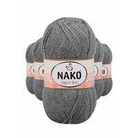 5 Adet Süper İnci El Örgü İpi 100 gr Gri Melanj 194