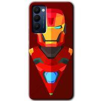 MRCİLETİSİM Tecno Camon 18 Kılıf HD Desen Baskılı Arka Kapak+Temperli Cam - İron Man Çizim