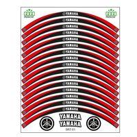 YAMAHA Yamaha Kırmızı Siyah Uyumlu Reflektörlü 1 Set Jant Şeridi