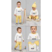 3/12 Ay Gentilmen Baskılı 3 Parça Bebek Takımı