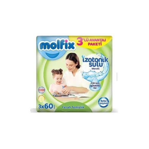 Molfix İzotonik Sulu Ferah Temizlik Islak Havlu Mendil 3lü 180 Yaprak