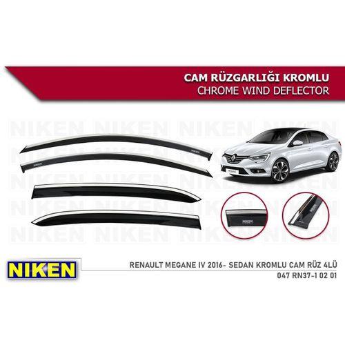Renault Megane 4 Sd Kromlu Cam Rüzgarlığı 4'lü 2016+