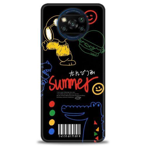 Xiaomi Poco X3 Pro Kılıf HD Baskılı Kılıf - Summer + Tam Ekran Koruyucu