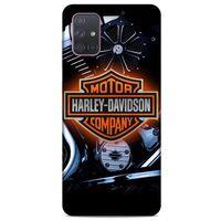 Samsung Galaxy A71 Uyumlu Kılıf Motorsiklet (13) Silikon Kap Harley Davidson
