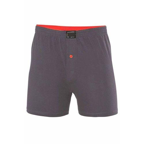 Düğmeli Pamuklu Erkek Penye Boxer Füme - 1146A