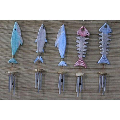 Ahşap Balıklı Metal Çan