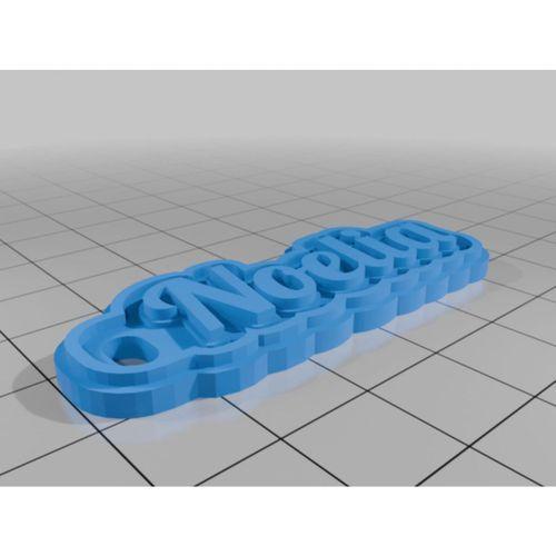 Noelia İsimli Anahtarlık – 3D Baskı Kişisel Aksesuar (Bu ürün Sadece Plastik parçadır - Almadan Önce Soru Sorabilirsiniz)