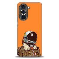 Huawei Nova 10 Pro Kılıf HD Baskılı Kılıf - Turuncu Astronot + Tam Ekran Koruyucu