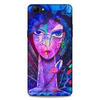 Lopard Oppo A79 Uyumlu Kılıf Sürreal Yüzler ♀ (47) Crystal Flex Kılıf Baskılı