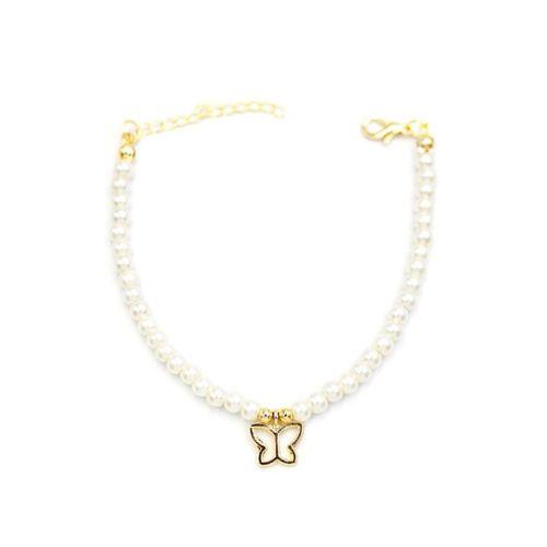 Kelebek İnci Bileklik - Altın