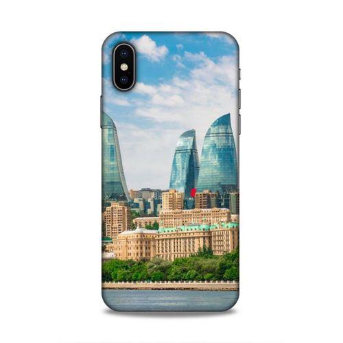 Apple Iphone X Uyumlu Kılıf Azarbaijan (4) Koruma Kılıfı Alev Kuleleri